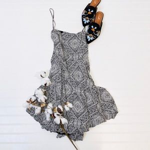 Silence + Noise Tribal Open Back Skater Dress